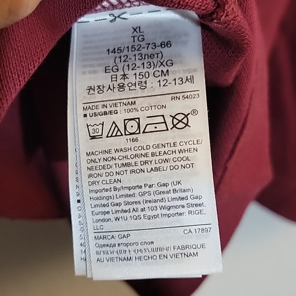 Gap Kids Long Sleeve Polo School Uniform Shirt XL